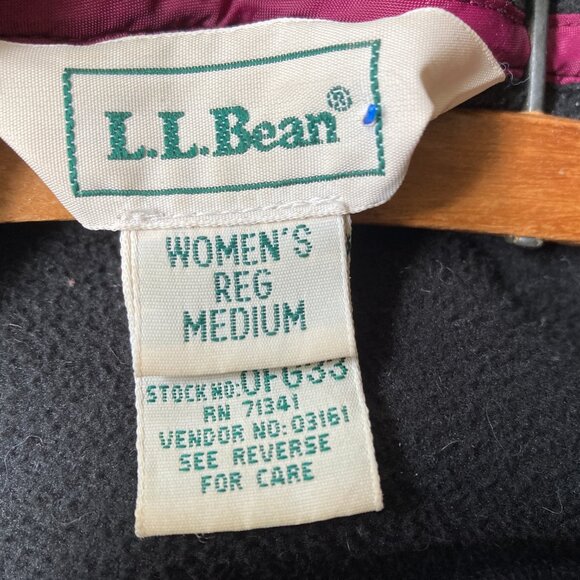 L.L. BEAN BOMBER JACKET  M Fleece Lined Women Vintage - Picture 11 of 12